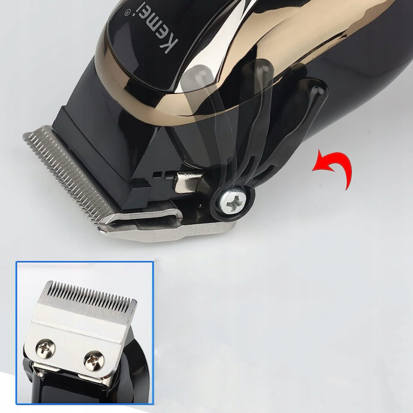 Professional Hair Clipper BRODY Trimmer KEMEI barber LED Dominant color black
