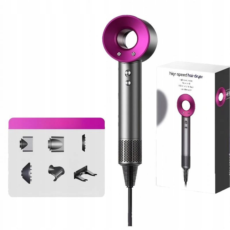 Professional Hair Dryer 1600W Ultra 5-in-1 Ionizing with Nozzles