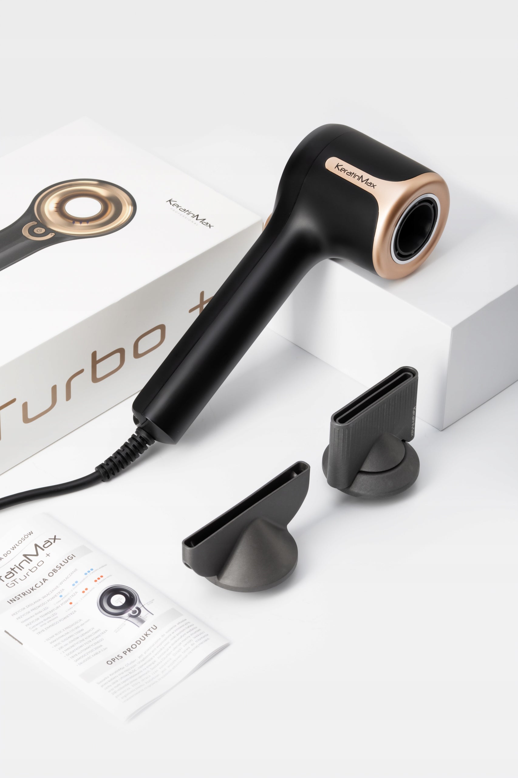 Professional Hair Dryer KeratinMax GTurbo+ BLACK&GOLD