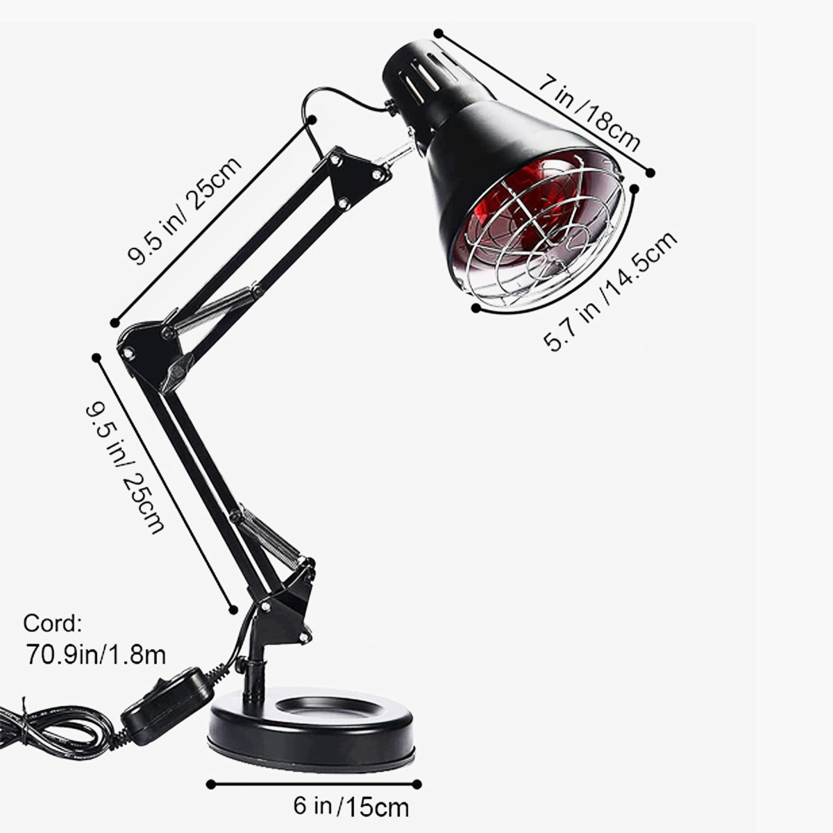 Professional Infrared Lamp 150W, Heating Lamp, Heat Radiator Medical device no