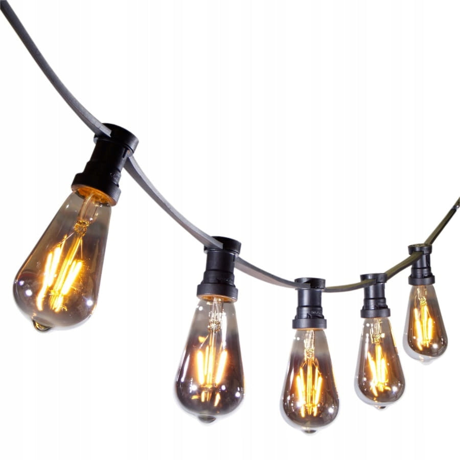 Professional Light Garland for Garden, Terrace Balcony ST64 Plain Smoke