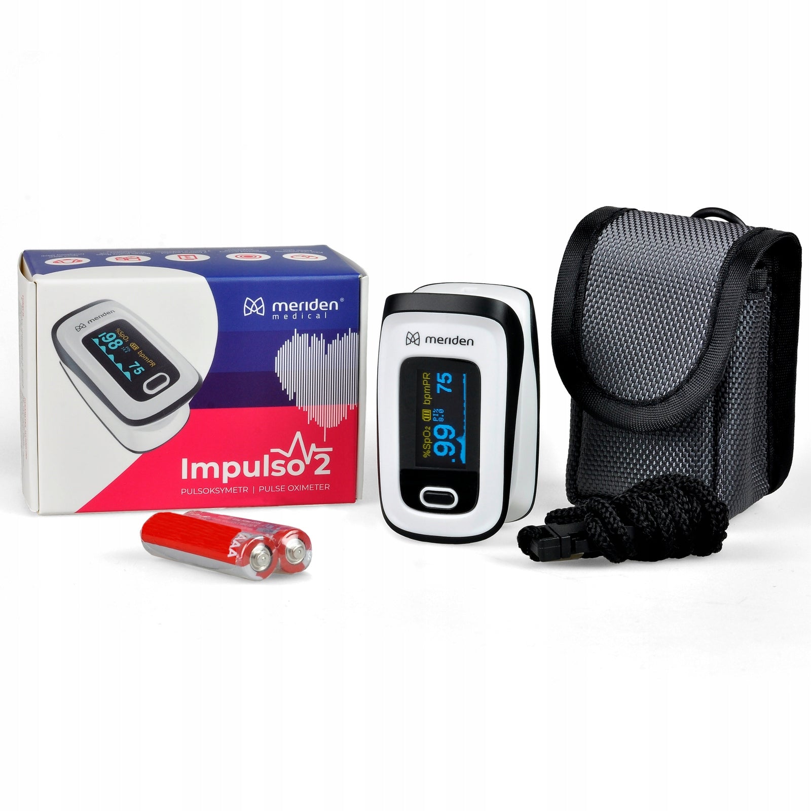 Professional Medical Finger Pulse Oximeter Accurate + CASE LANYARD Set!