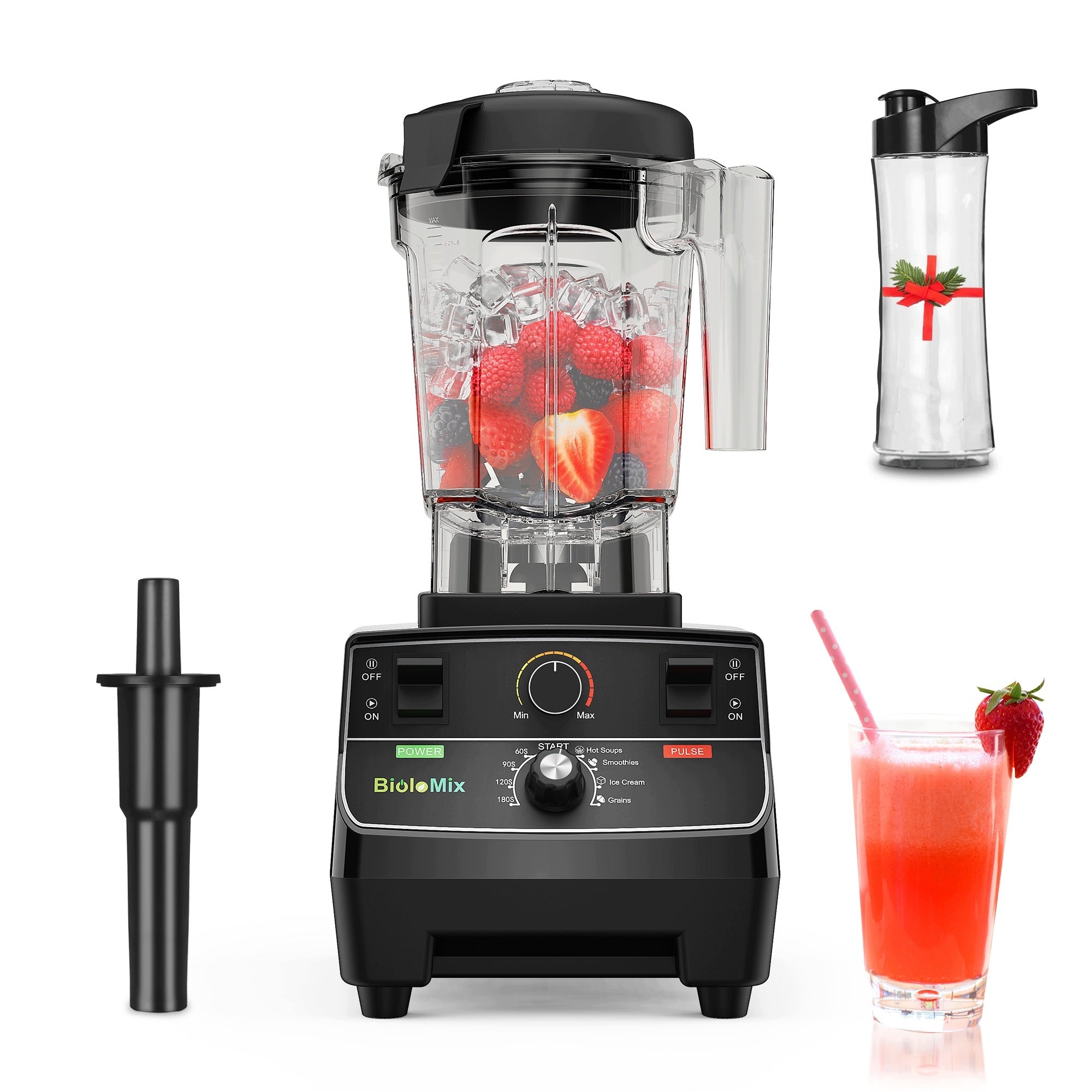 Professional Mixer BioloMix T5300 2200W Six Hardened Blades Mug