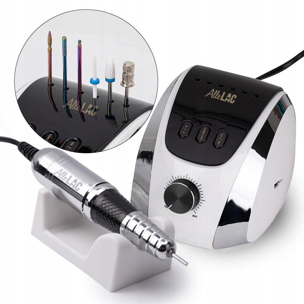 Professional Nail Milling Machine ALLELAC M13 65W Strong + Cutters Media