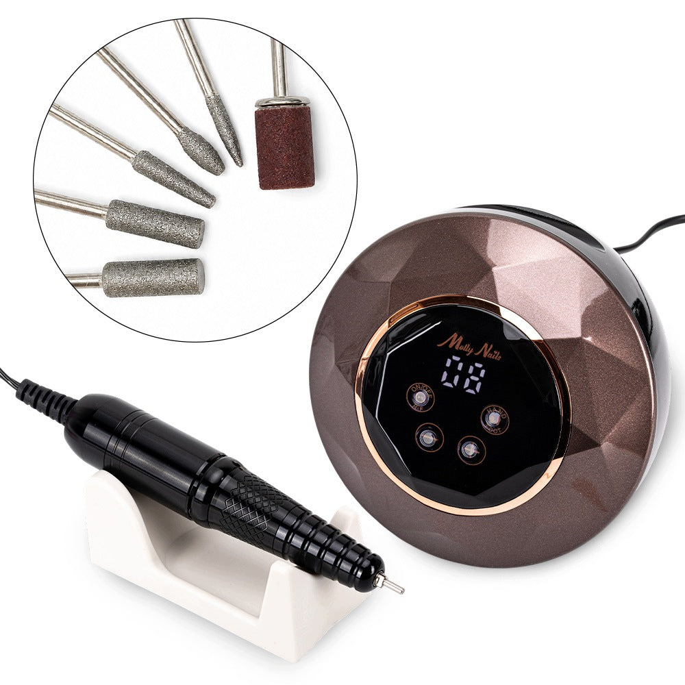 Professional Nail Milling Machine MOLLYNAILS M23 68W Brown Strong + Cutters