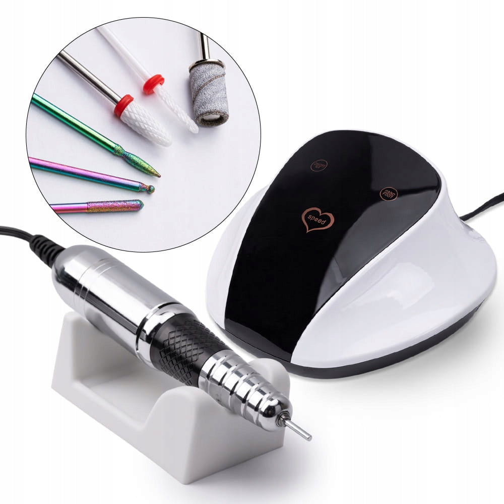 Professional Nail Milling Machine Manicure Pedicure M18 68W + Media Cutters Packaging status original