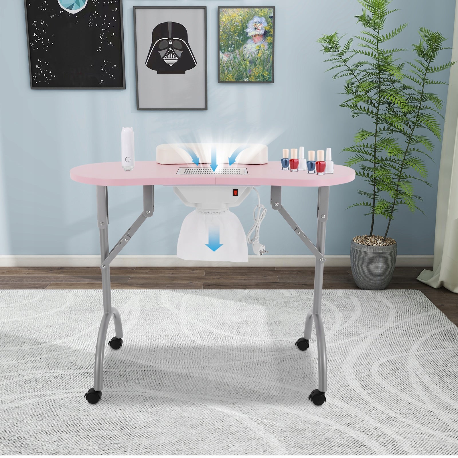 Professional Nail Table with Built In Dust Collector Vacuum System 5.5W Manufacturer code RU111702