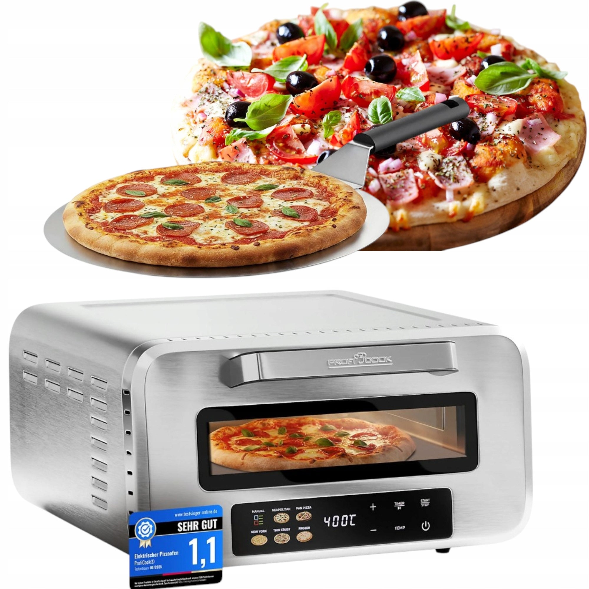 Professional PIZZA OVEN 400°C OVEN PIZZA in 5 min LARGE