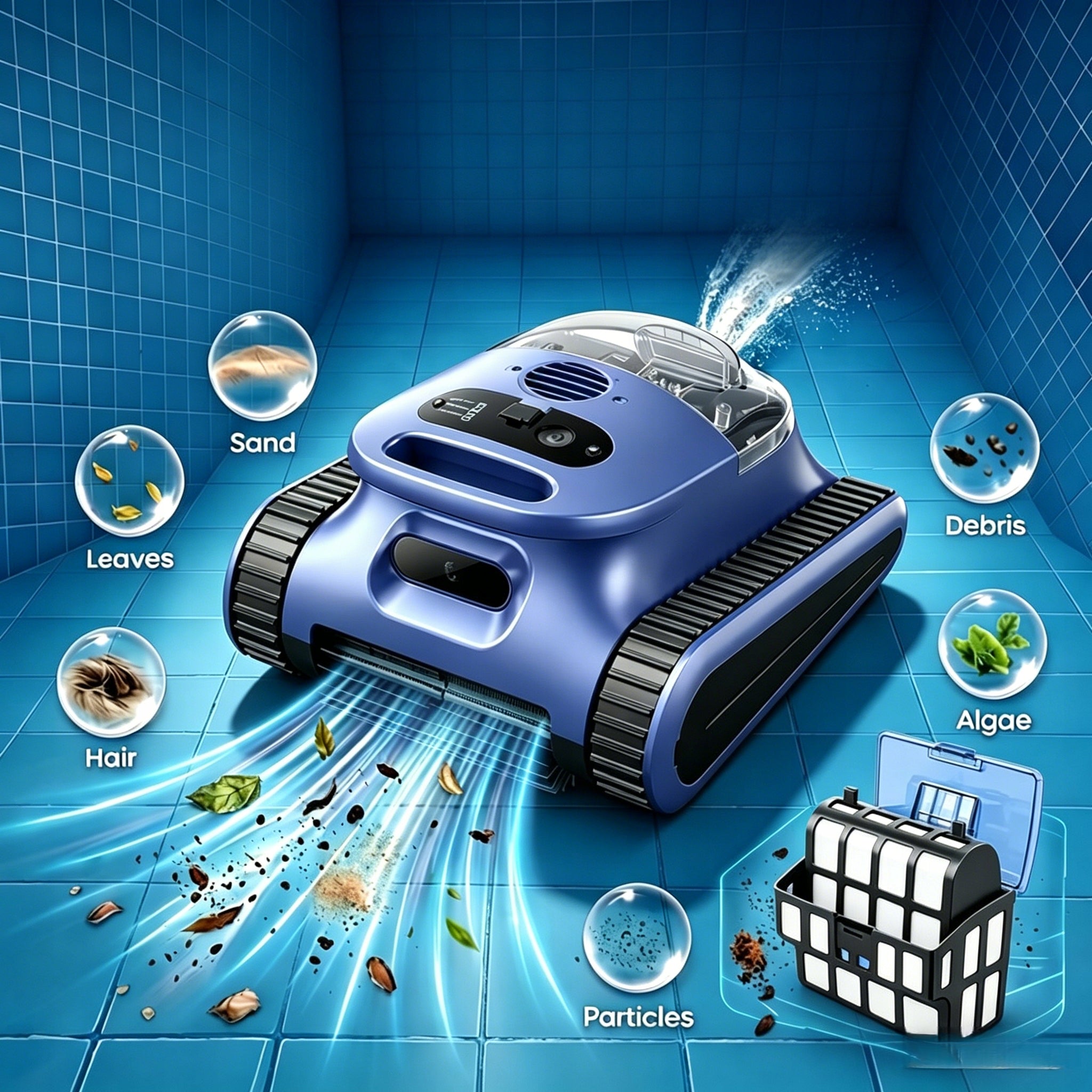 Professional Pool Robot SAT30-PRO 180W APP AI 200m² IPX8 Manufacturer WYBOT