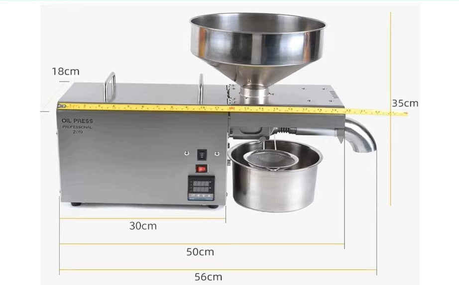 Professional Stainless Steel Oil Press 6 - 10 kg/h Manufacturer code SPR26100