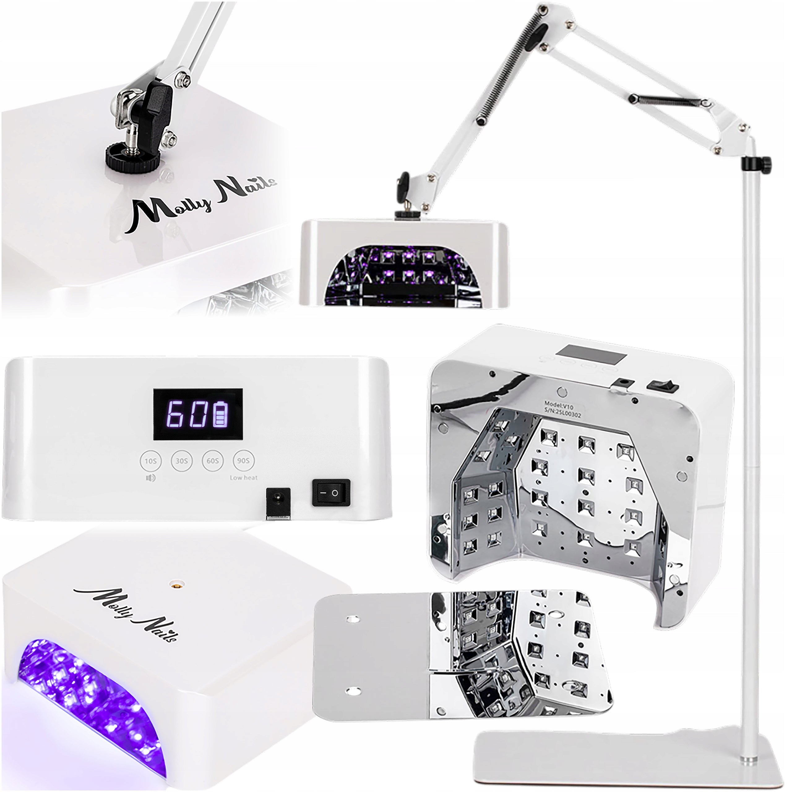 Professional UV/LED Mirror Lamp MOLLYNAILS V10BAT 36W Strong For Hybrids