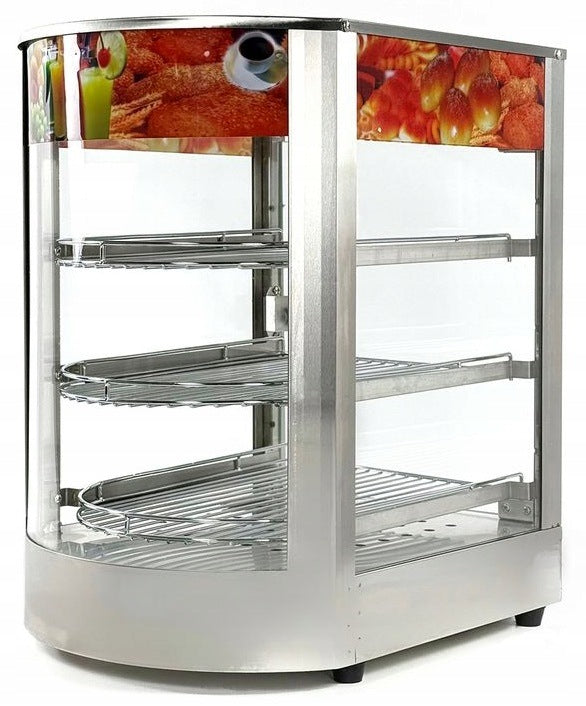 Professional heating display cabinet 3 shelves 85 kW 25-85°C HURAKAN HKN-WD1 Packaging status original