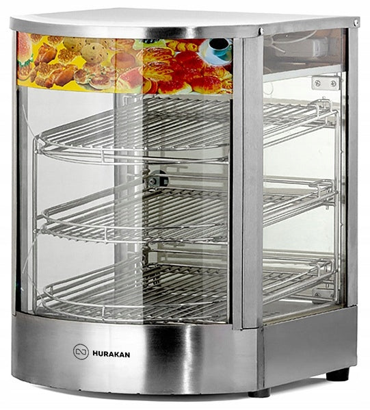 Professional heating display cabinet 3 shelves 85 kW 25-85°C HURAKAN HKN-WD1