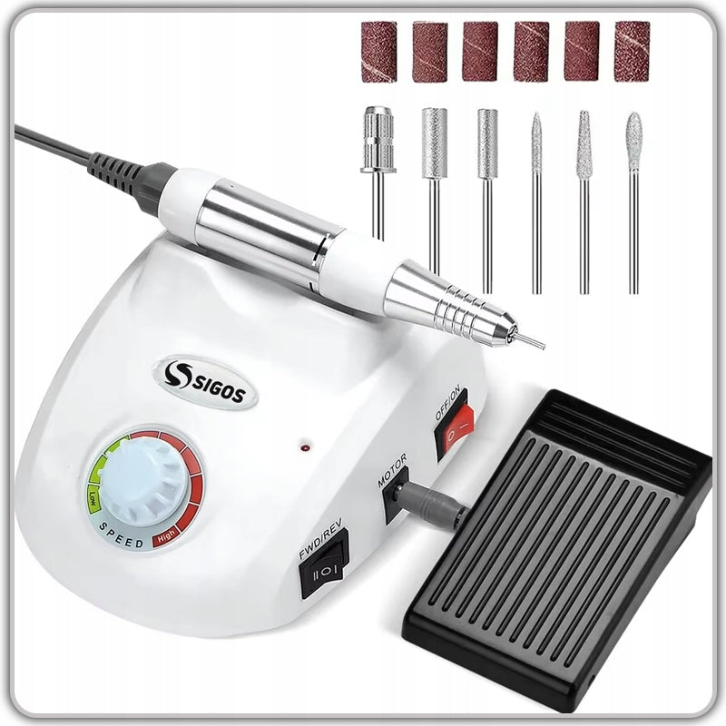 Professional nail milling machine 65W 30000 RPM + cutters Packaging status original