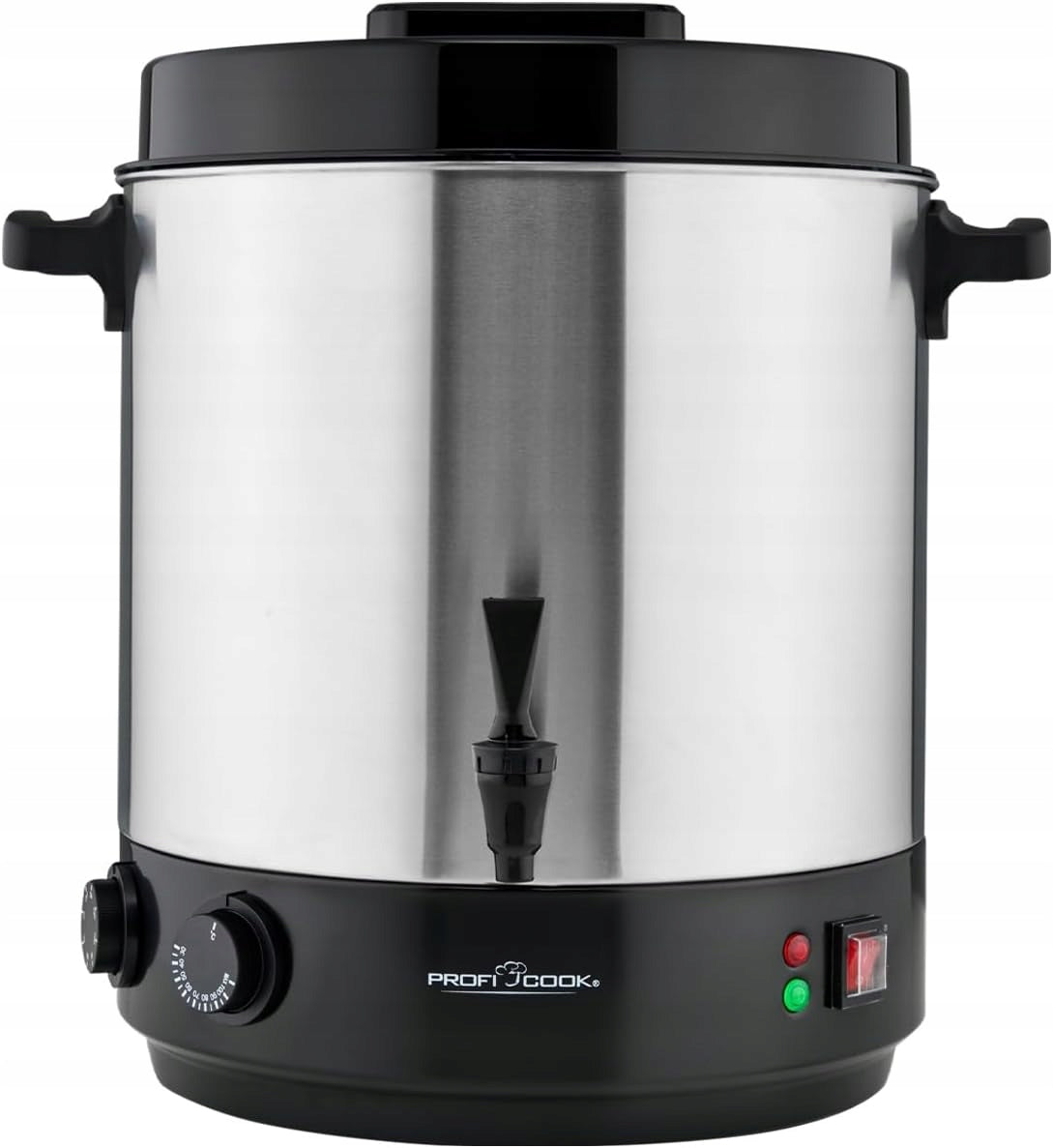 ProfiCook 2in1 Dispenser Slow Cooker 32L 2100W Heat Retention Faucet Steel