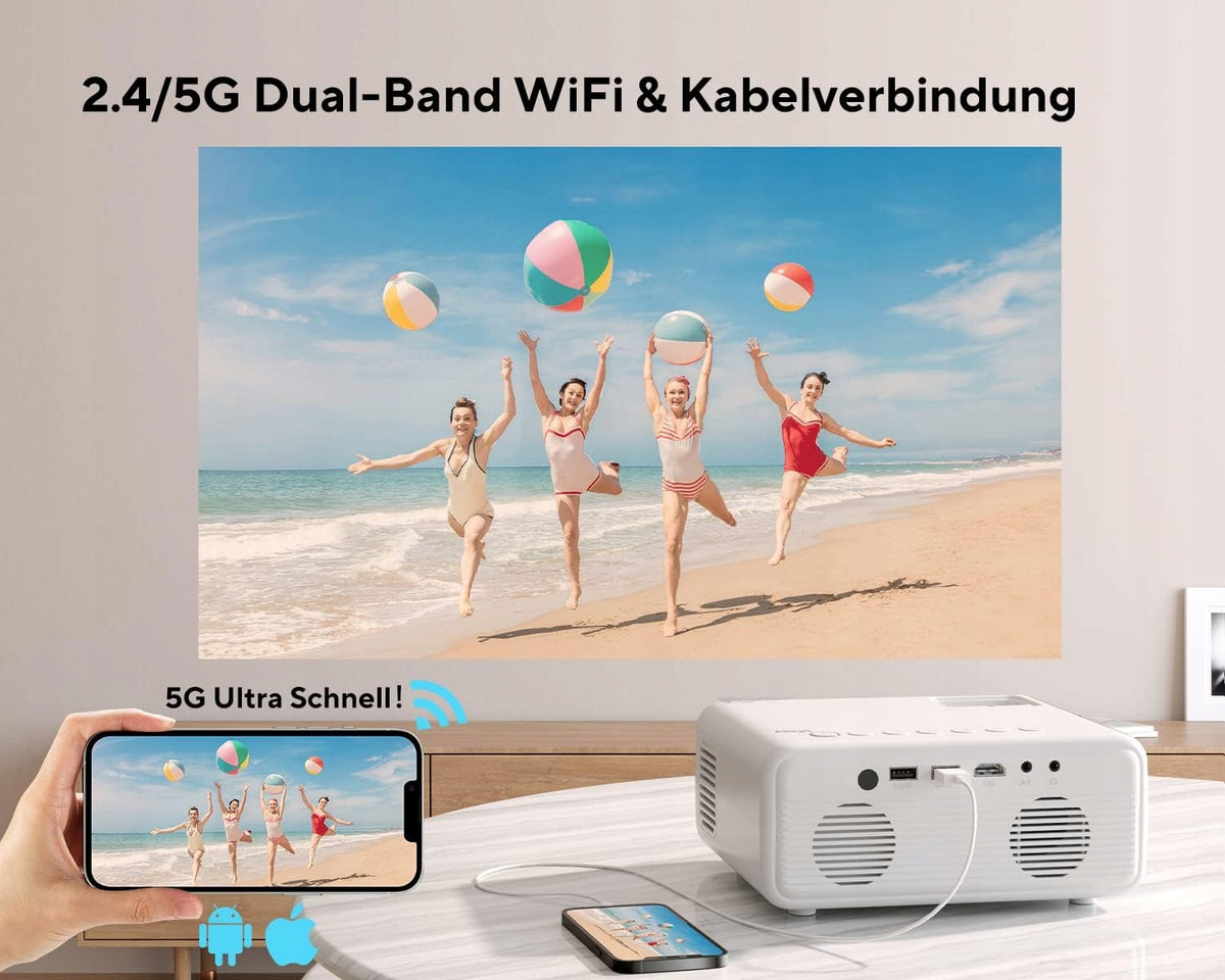Projector Akiyo O7 Full HD 1920x1080 wi-fi HDMI USB 19x15,8x8,6 cm Manufacturer code B09J17CN4W