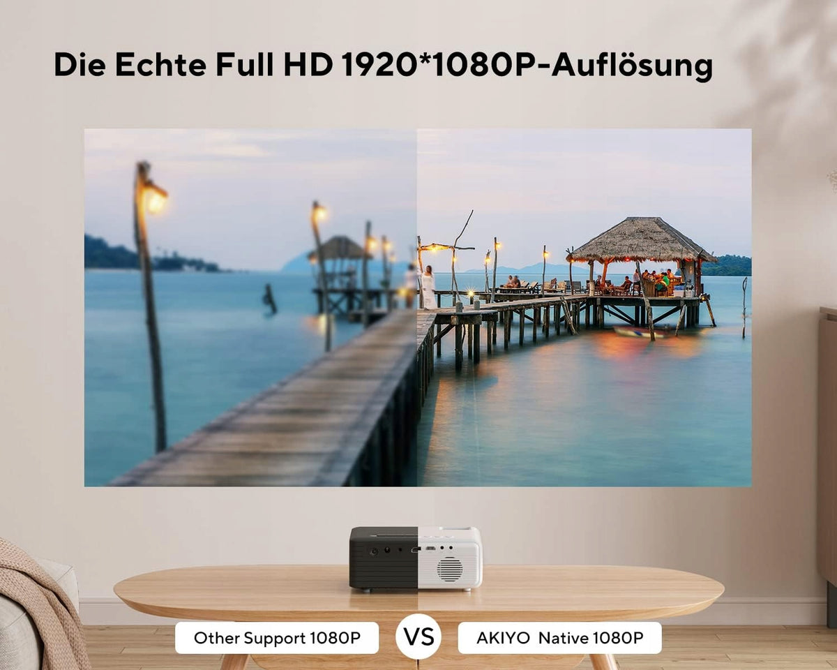 Projector Akiyo O7 Full HD 1920x1080 wi-fi HDMI USB 19x15,8x8,6 cm Packaging status original