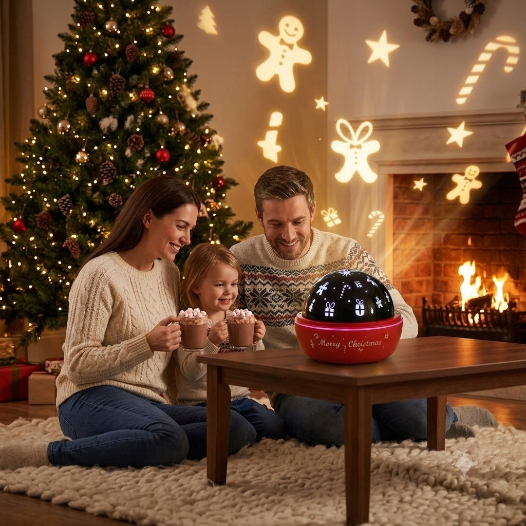 Projector Christmas LED Night Light Designs MERRY CHRISTMAS Decoration Packaging status original