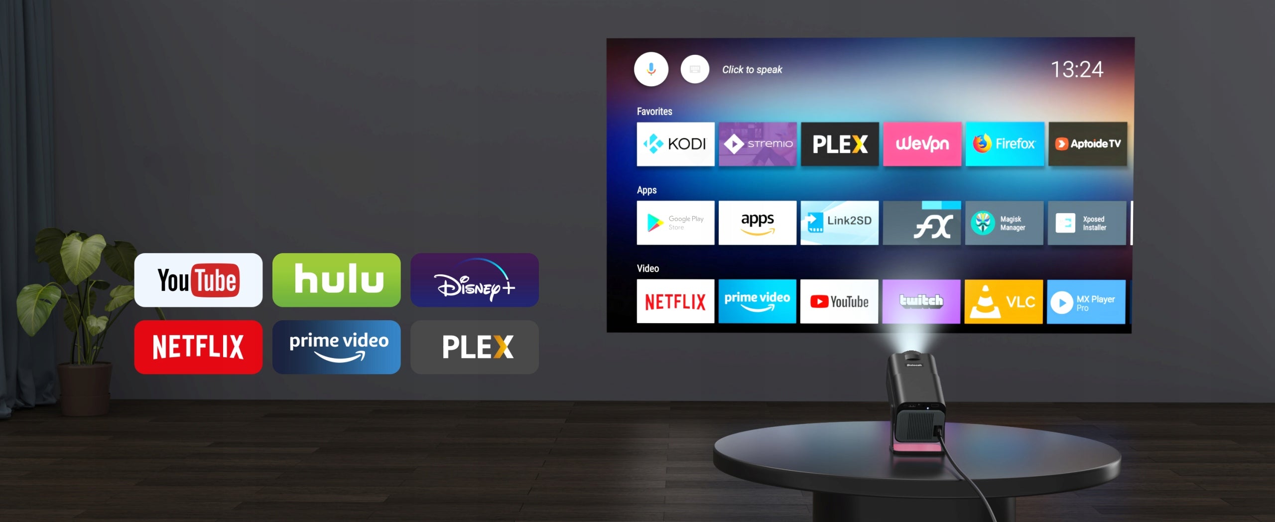 Projector HY320 2026 Android 13 2/16GB 4K Smart TV WiFi Bluetooth Rotary Brand Magcubic