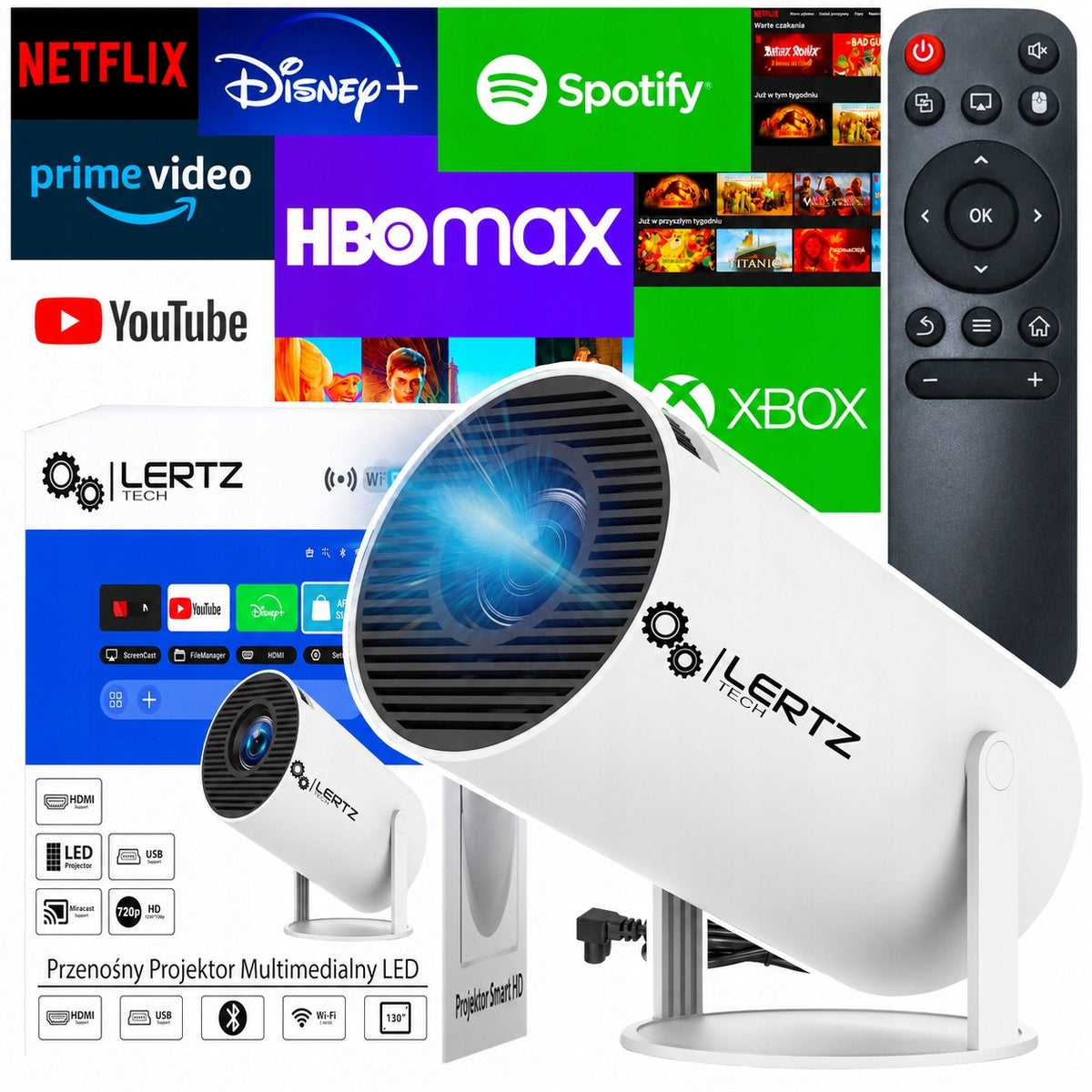 Projector LED FULL HD SMART TV 4K WIFI portable Android HY300 PRO+