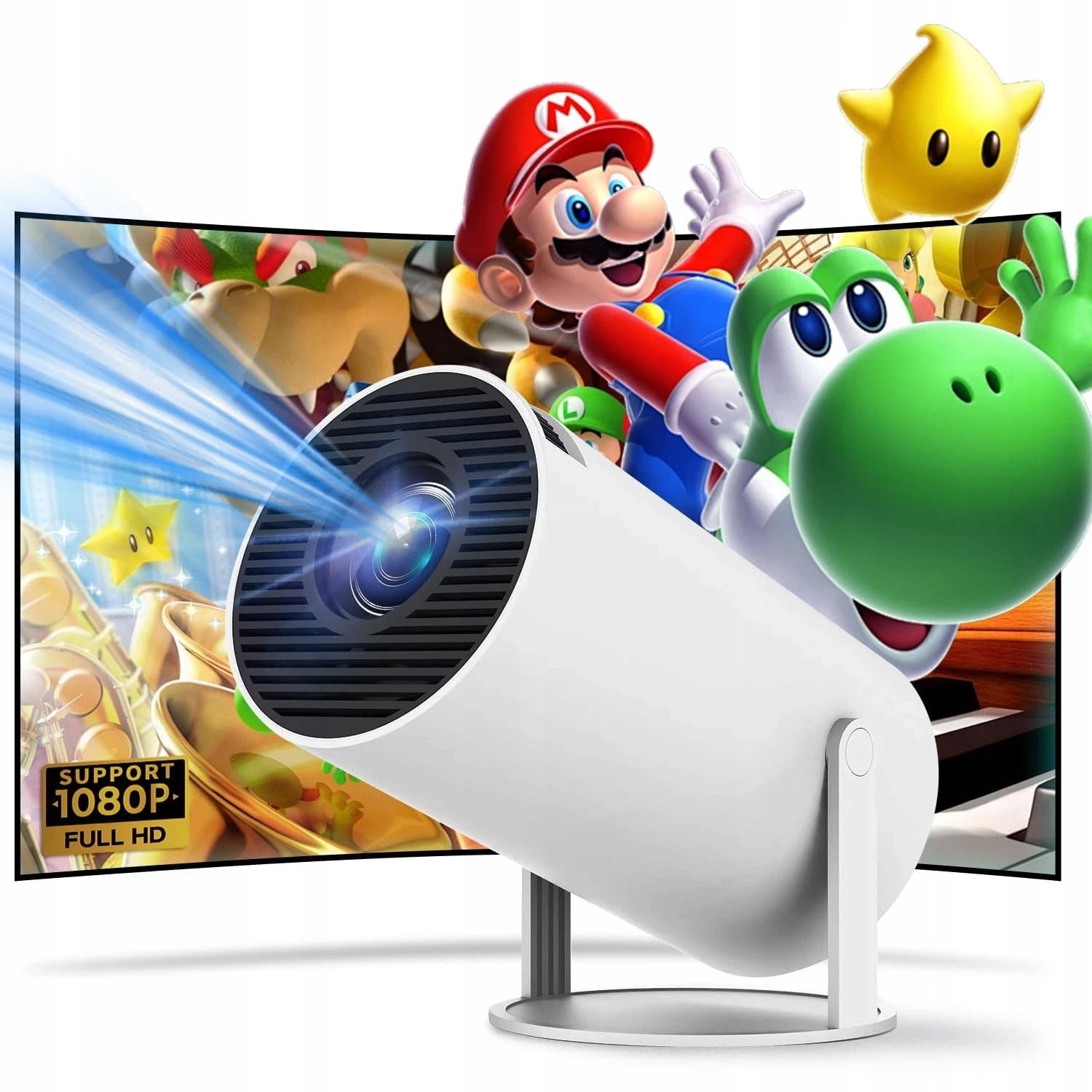 Projector Portable Android Smart Mini TV 4K LED Speaker WIFI