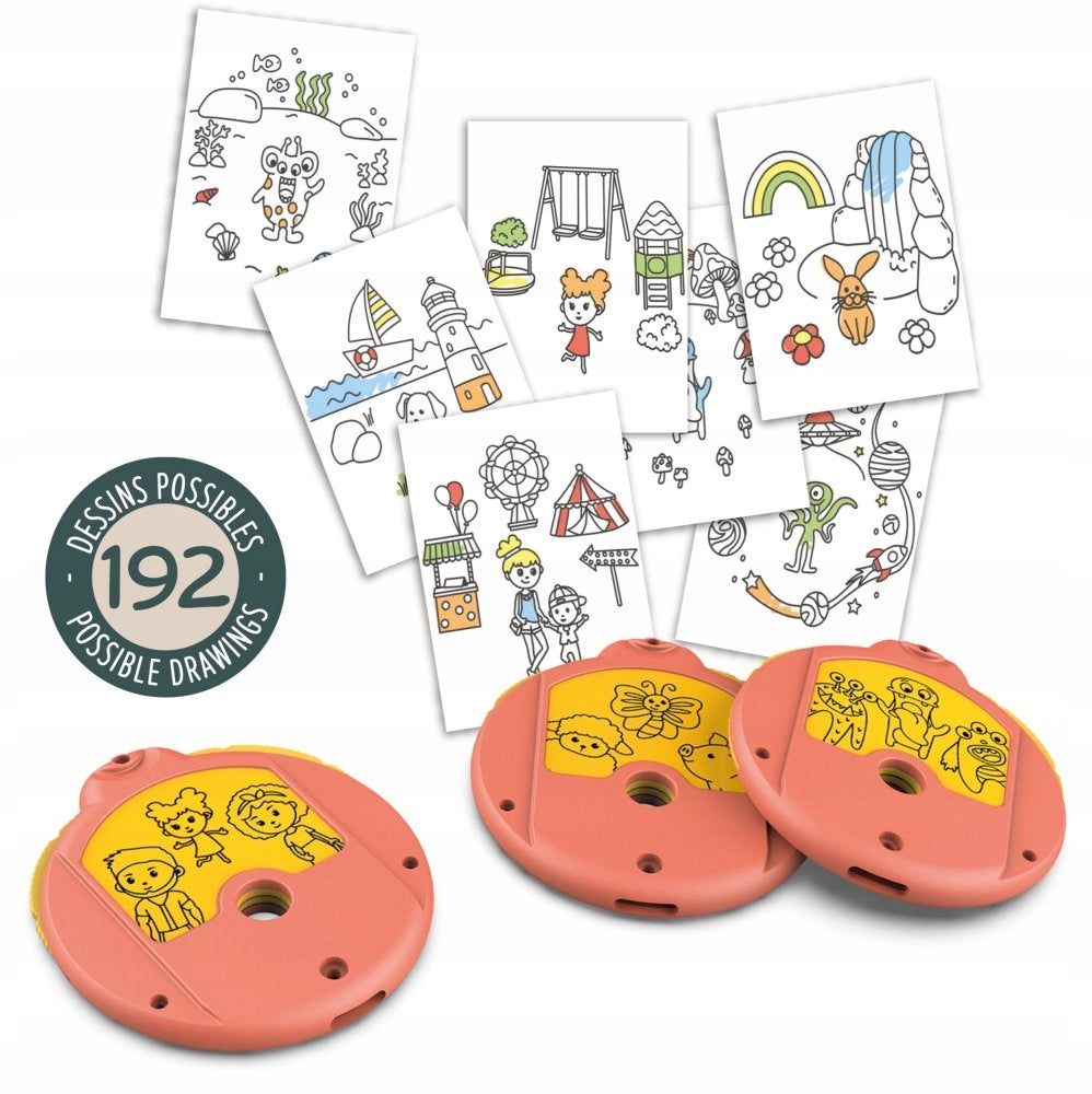 Projector for drawing moving lamp set Discs with illustrations Smoby Brand Smoby