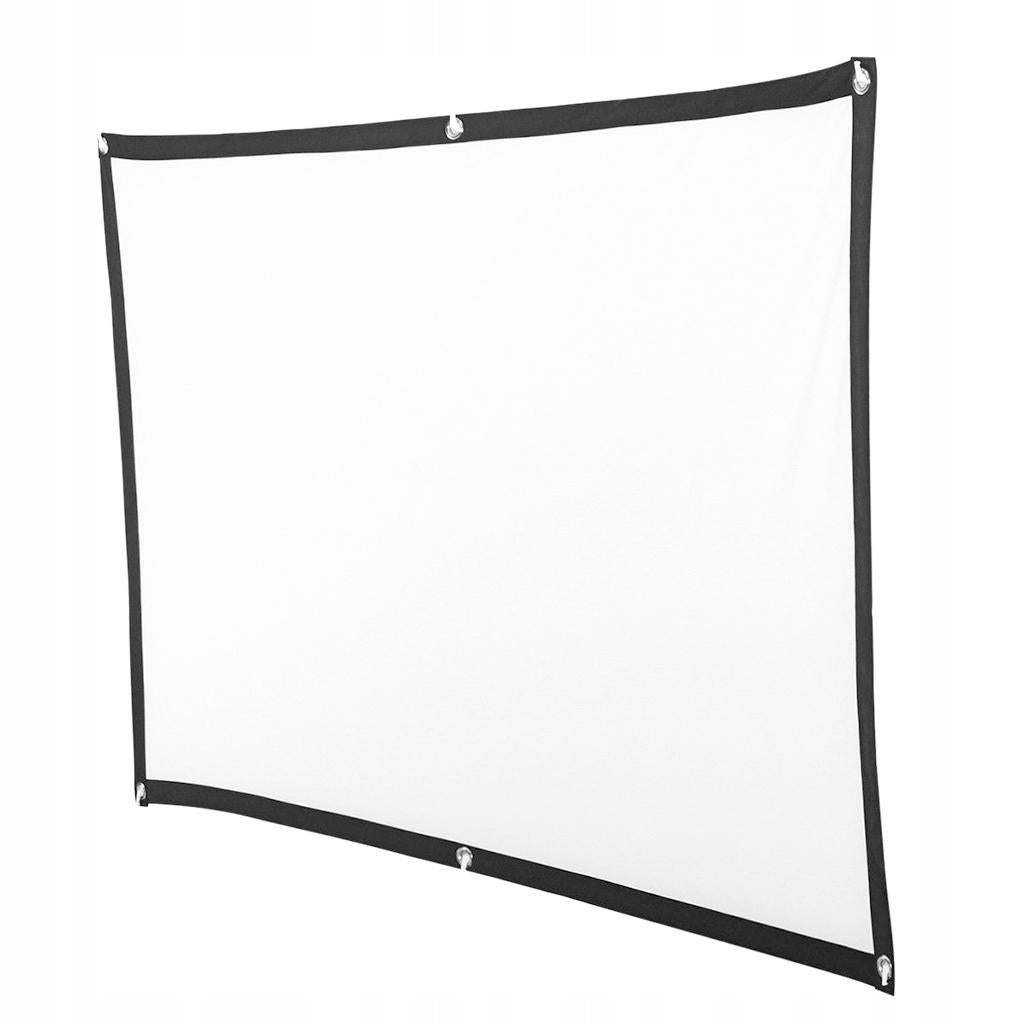 Projector screen foldable with hanging grommets 100 inches