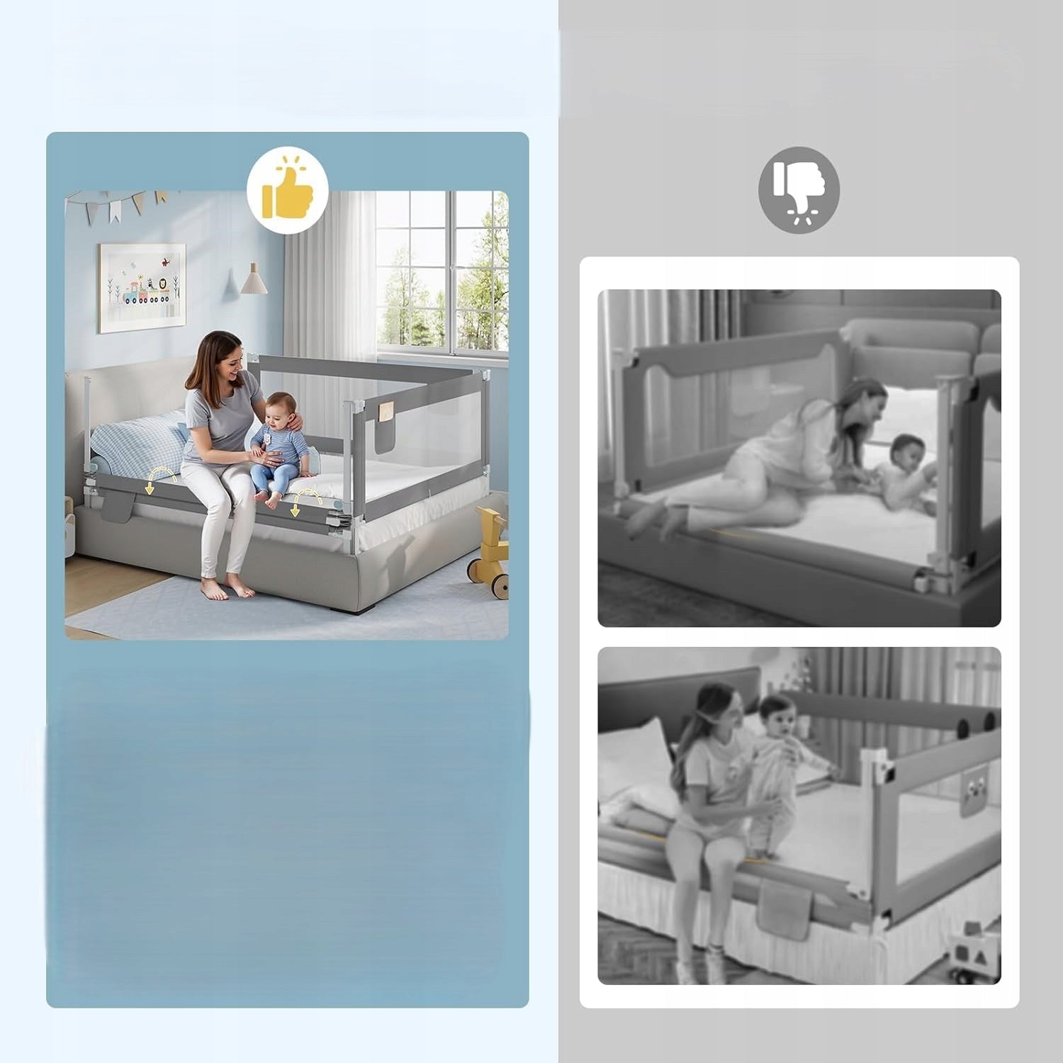 Protective Barrier For Bed 200cm Adjustable Protection Manufacturer code Osłona Łóżka 200cm Barierka Dziecięca