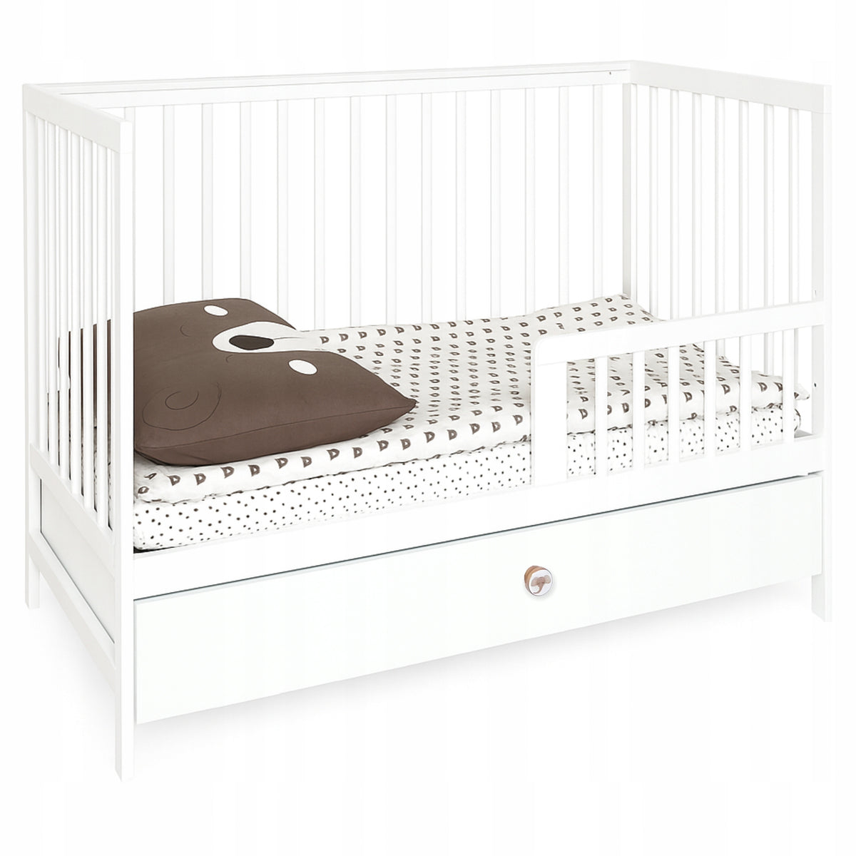 Protective Barrier for Children's Bed - 120 cm White Packaging status original