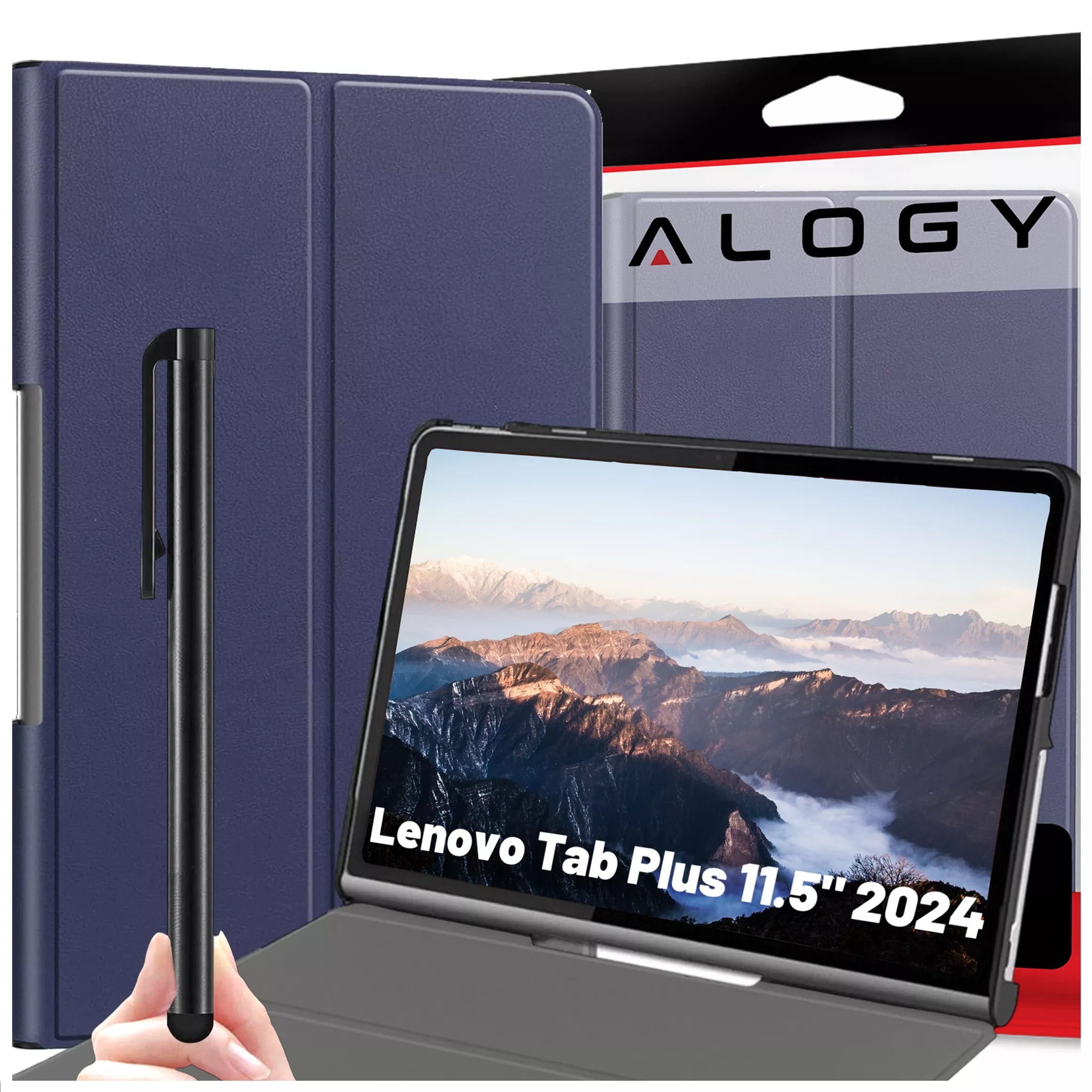 Protective Case + Stylus Case for Lenovo Tab Plus TB351FU 11.5" 2024 Navy Blue Manufacturer Alogy