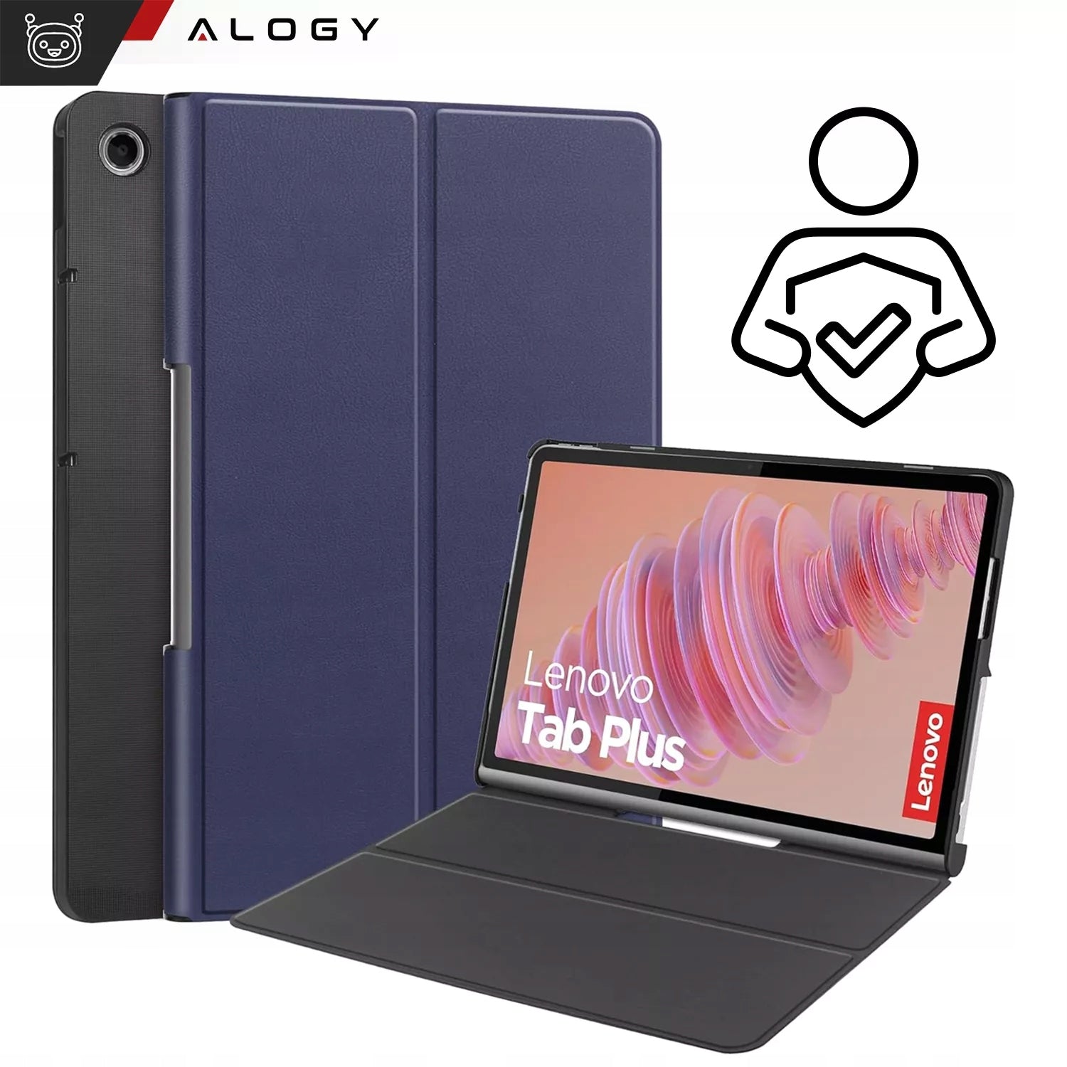 Protective Case + Stylus Case for Lenovo Tab Plus TB351FU 11.5" 2024 Navy Blue Packaging status original