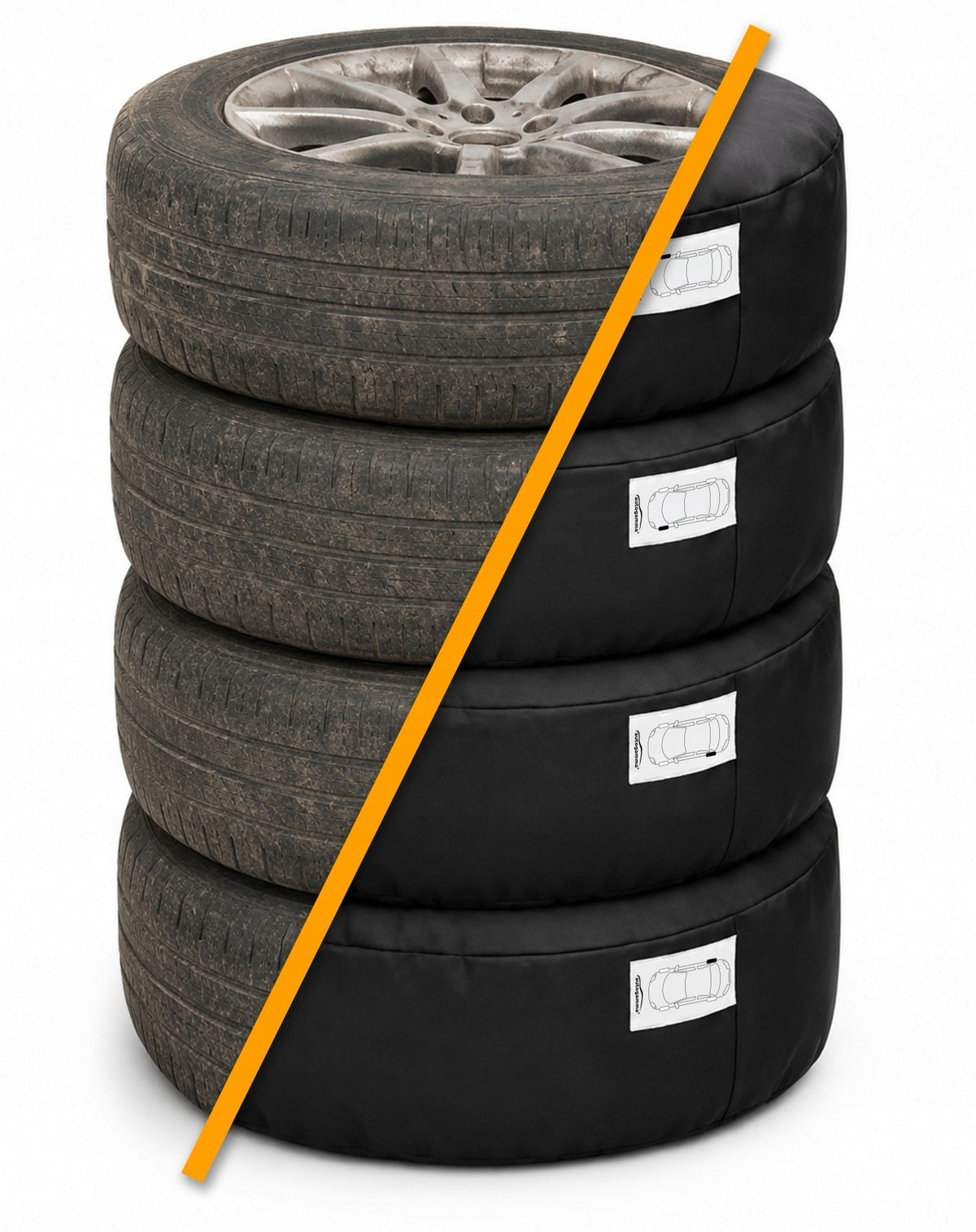 Protective Covers Wheel Bags Tyres 17 - 20" Cali Set of 4 Manufacturer's catalog number AKC-576