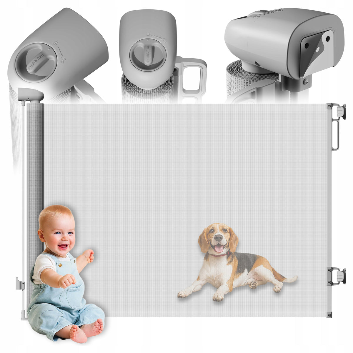 Protective Dog Safety Gate Adjustable Expandable 78×150