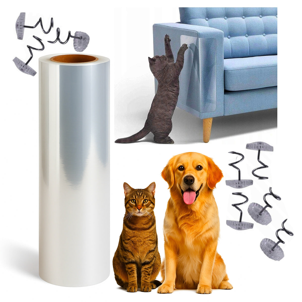Protective Film Scratcher For Cat Door Furniture Dog XXL Large Against Scratching