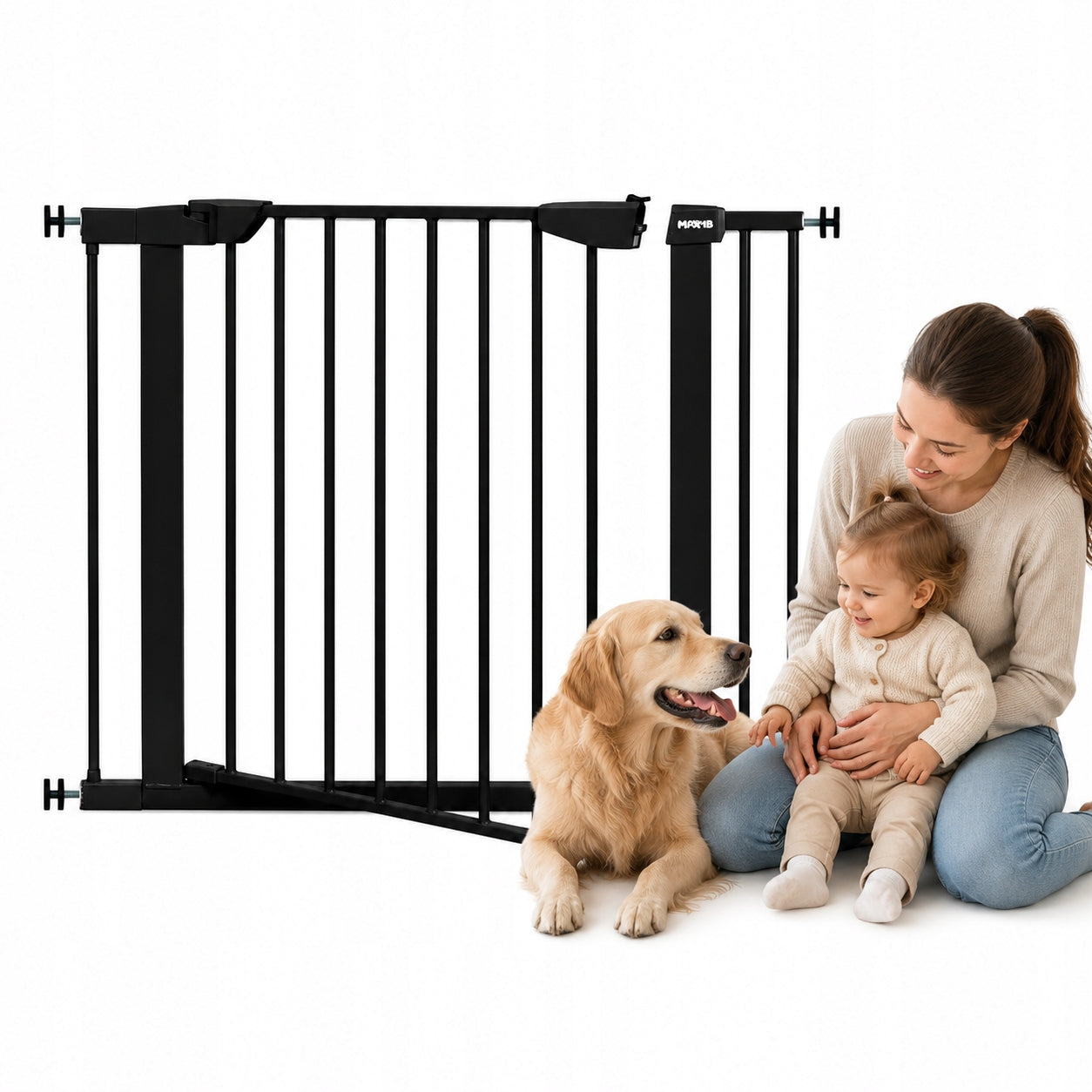 Protective Gate Expansion Door Stairs 76-103cm Children Dog HanksKids