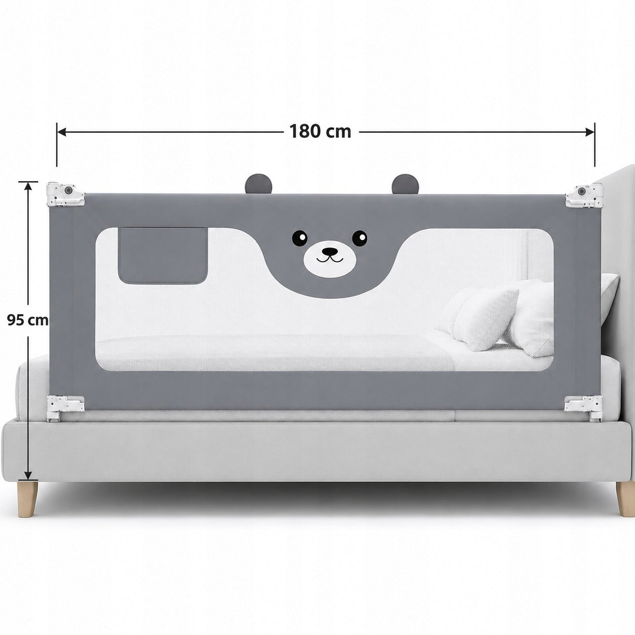 Protective barrier for bed 180 cm safety gate for child 95 cm Packaging status original