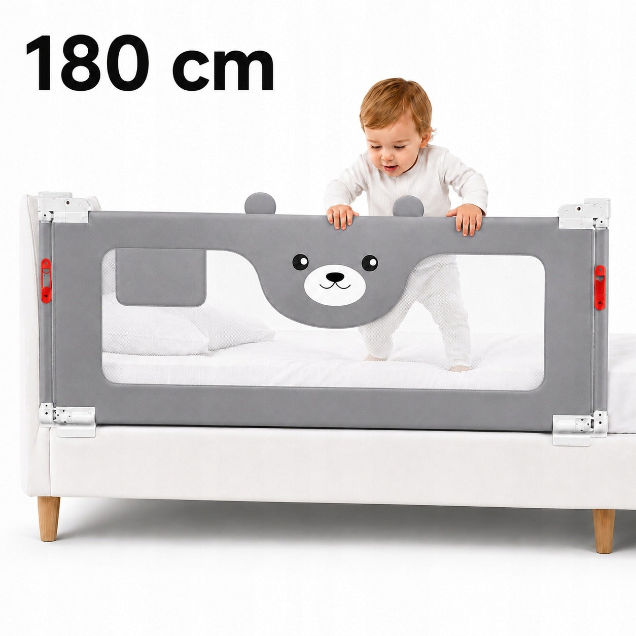Protective barrier for bed 180 cm safety gate for child 95 cm