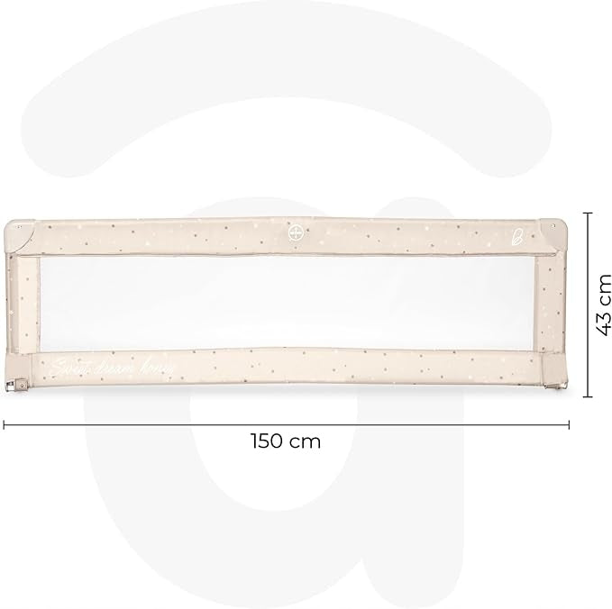 Protective barrier for bed Asalvo 150 cm beige folding stars Brand Asalvo