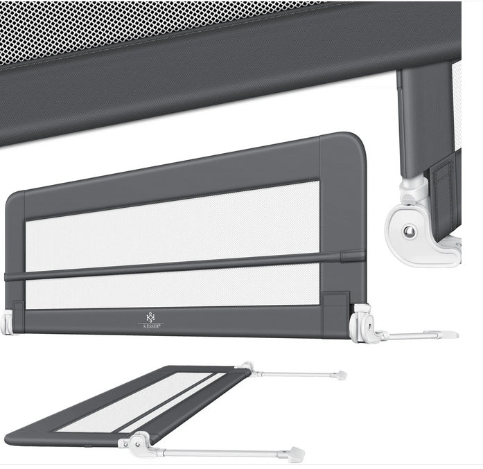 Protective barrier for bed KESSER grey extra high 180 cm 42 cm