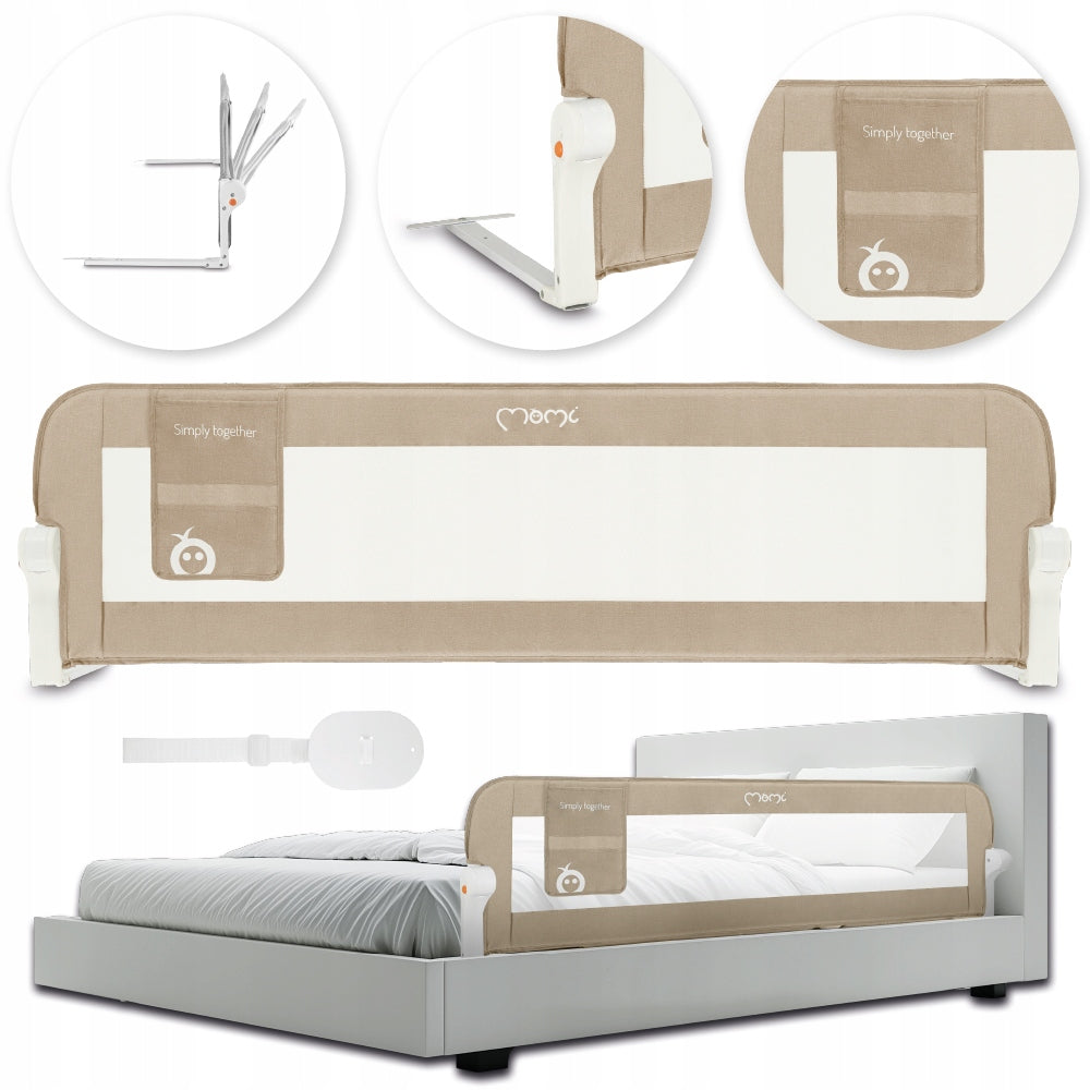 Protective barrier for bed - MoMi LEXI PLUS beige - safety gate