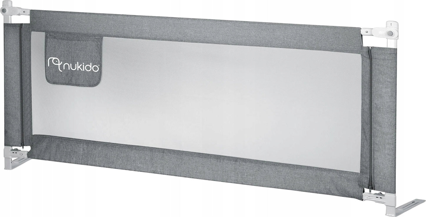Protective barrier for bed Nukido NK-227 grey 160 cm