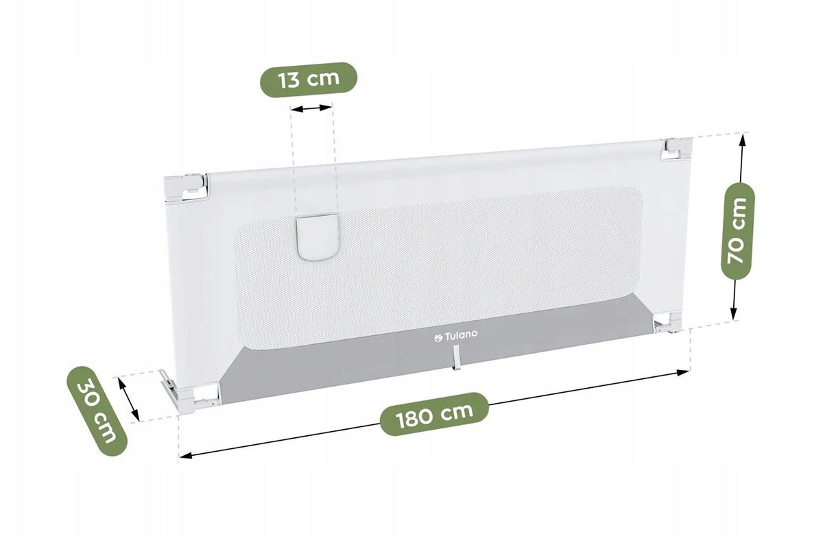 Protective barrier for bed TULANO Cover 48 White-grey Brand TULANO