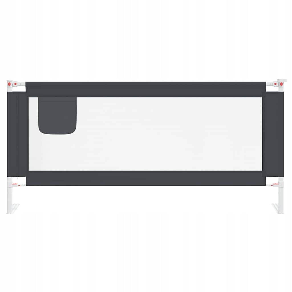 Protective barrier for crib vidaXL 200 cm dark grey solid construction Manufacturer code 10233