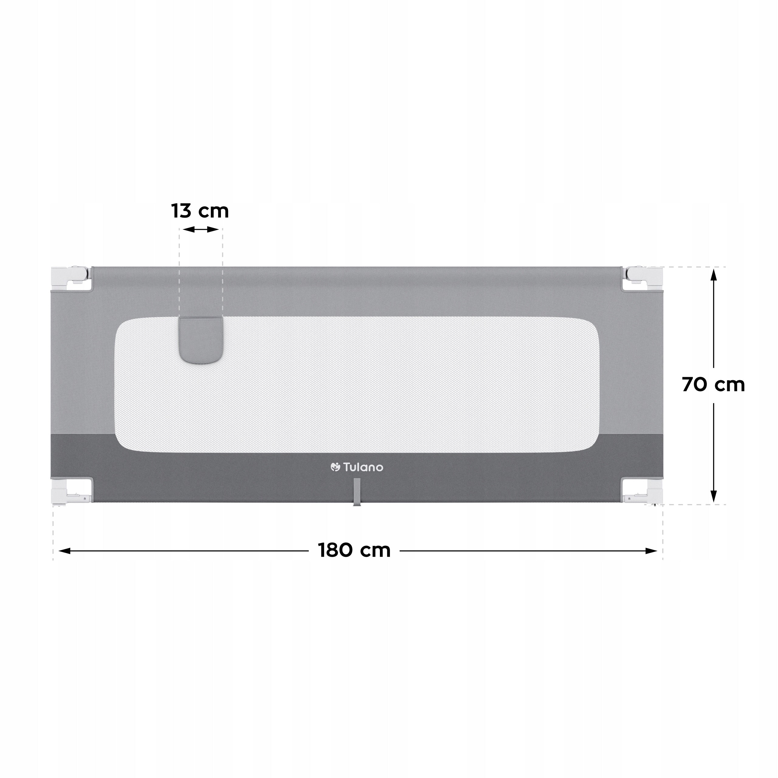 Protective bed barrier TULANO safety gate folding 180x70cm Packaging status original