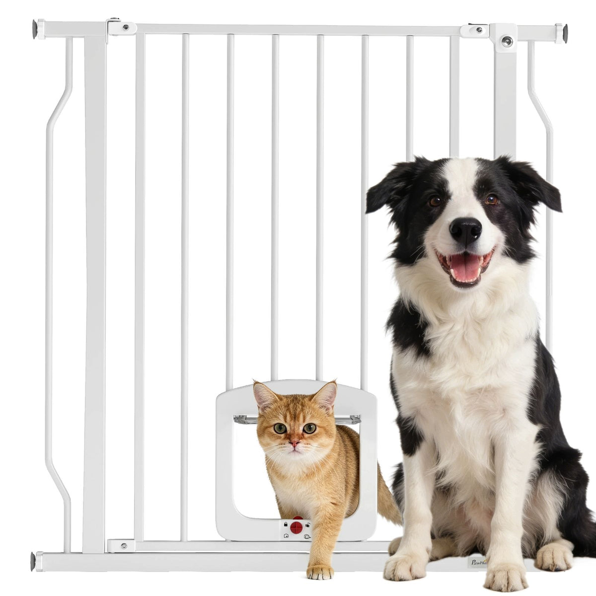 Protective gate for animals with cat door 75-85 cm