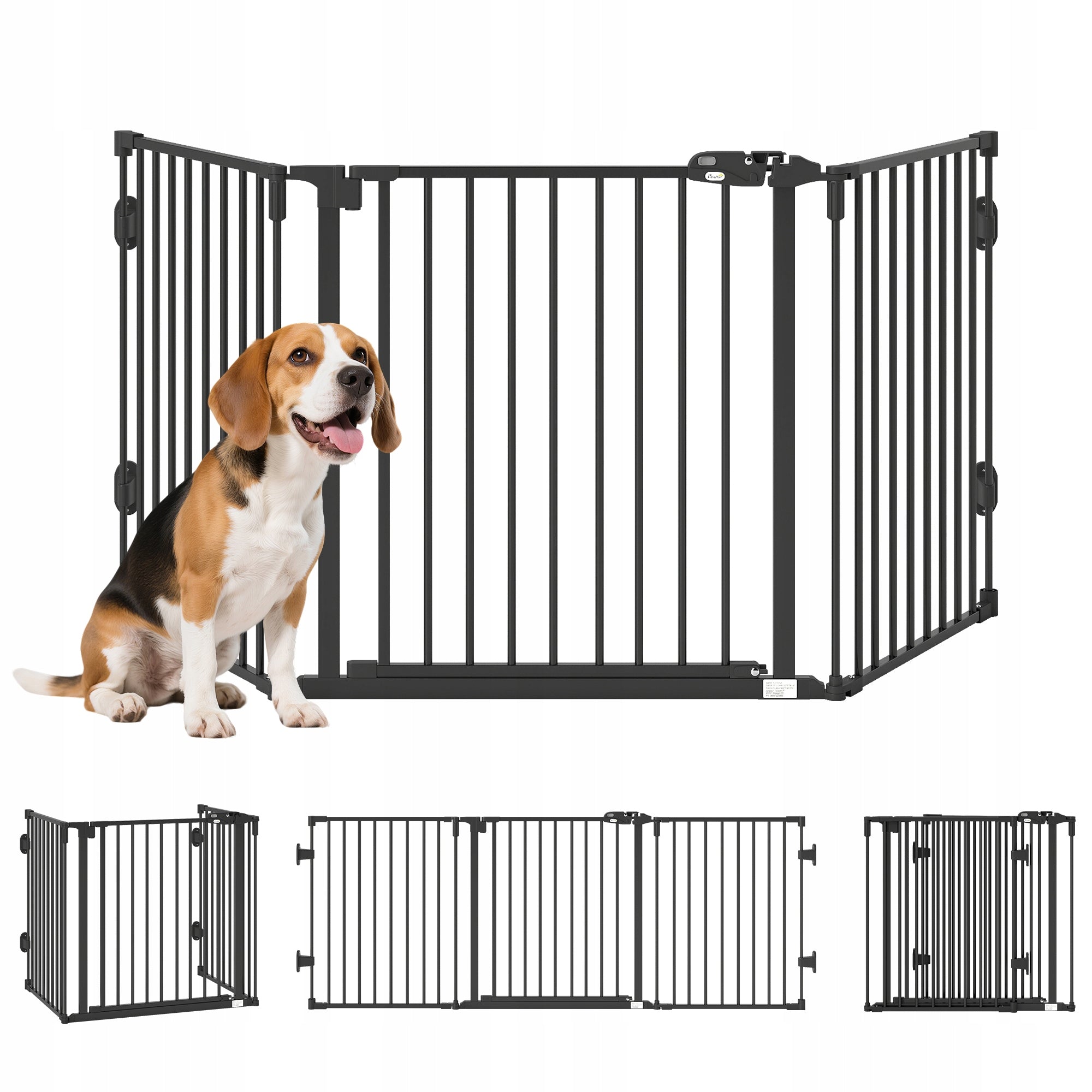 Protective gate for dog black Brand PawHut