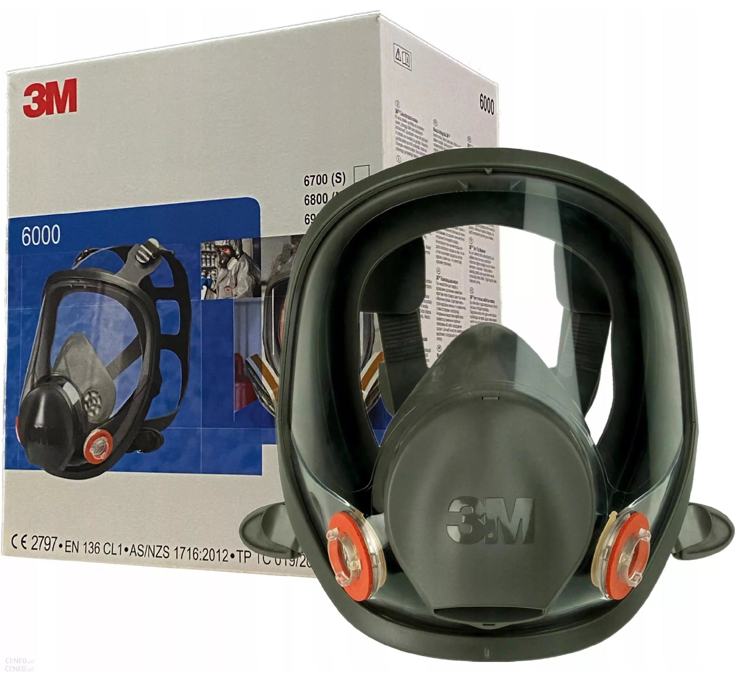 Protective mask 3M with filters 6800 Full face Original Medical device no