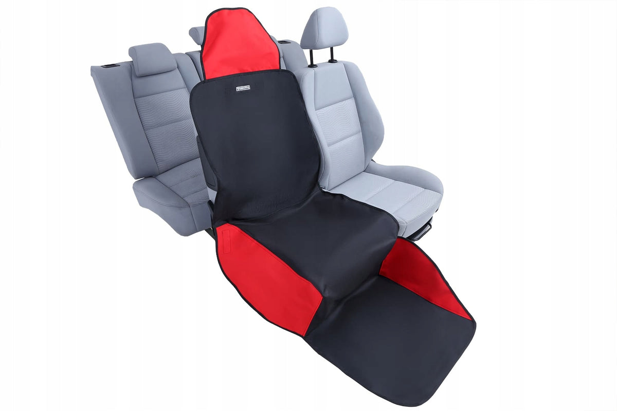 Protective mat for front seat for animals - COLOR Black - Red