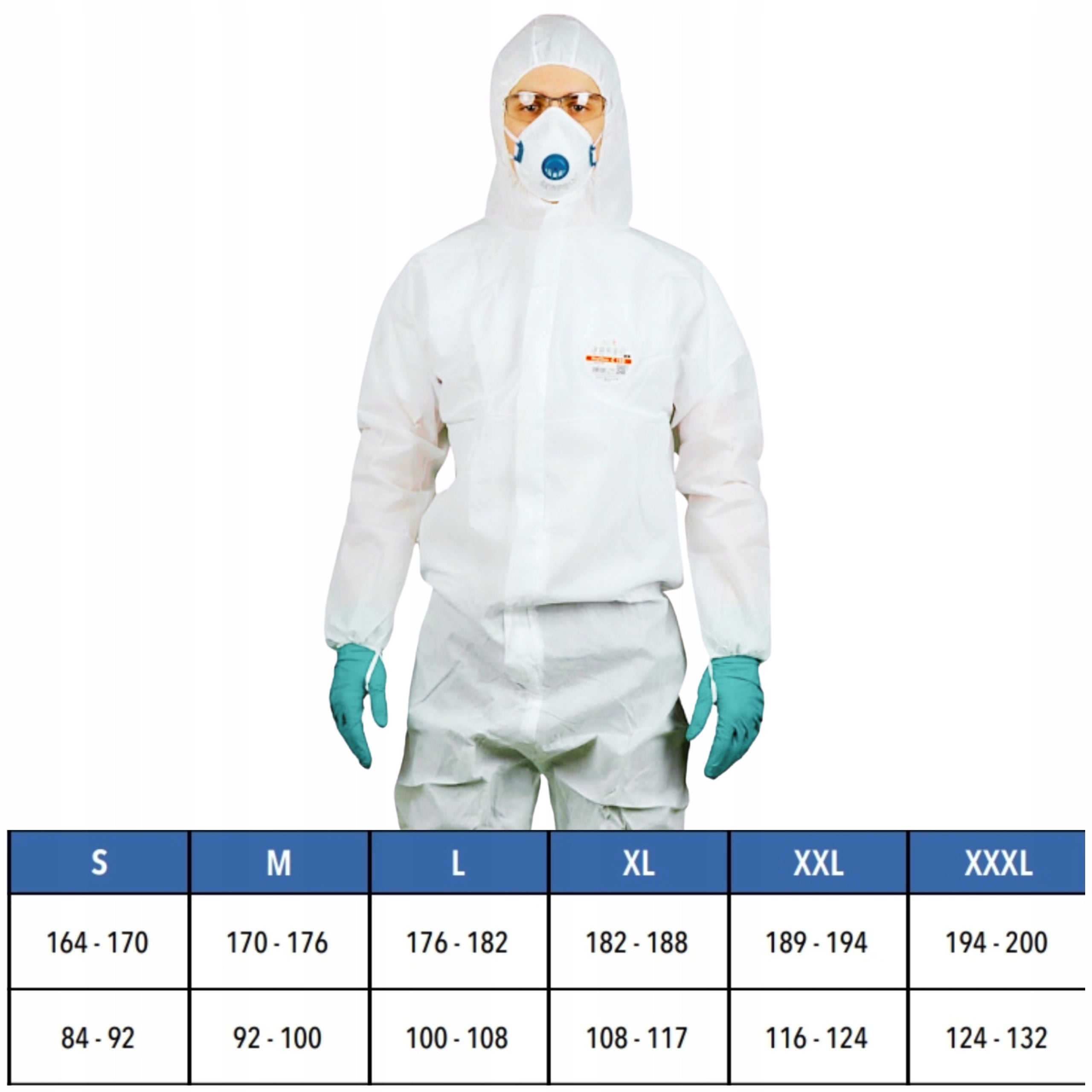 Protective set for MINERAL WOOL IZOP Mask jumpsuit gloves size M Medical device no