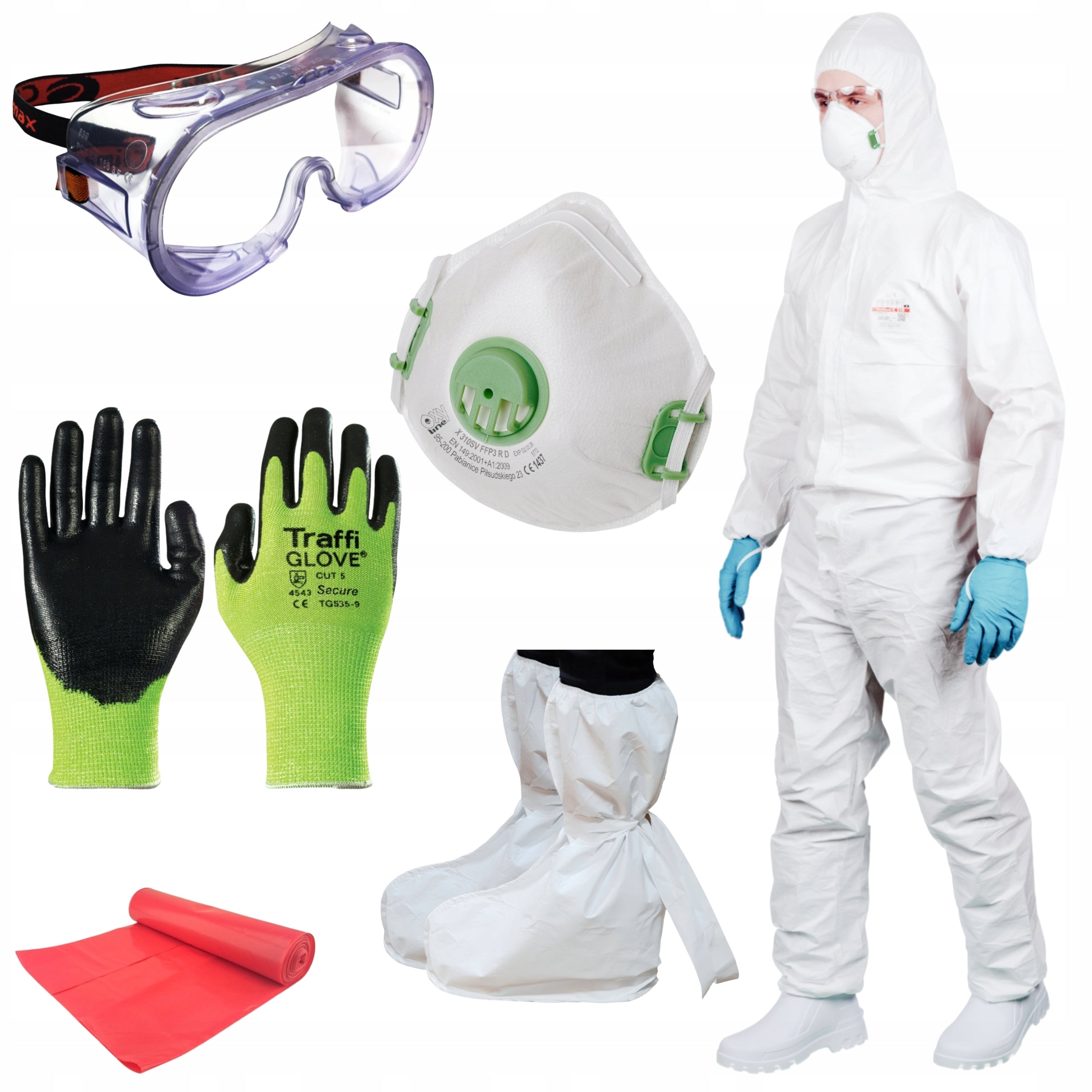 Protective set for MINERAL WOOL IZOP Mask jumpsuit gloves size M